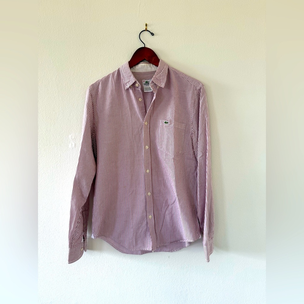 Lacoste striped button up shirt